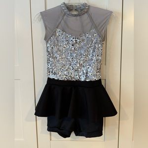 Weissman Black and Silver Size SA Dance Costume